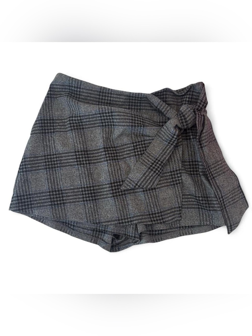 Abercrombie & Fitch Gray Plaid Wrap Shorts